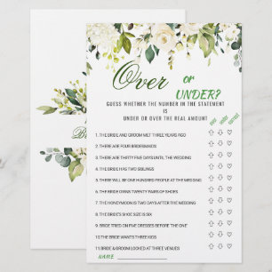 Papier Jeux de Fête de Mariage Fleurs Roses Blanc Ivoire