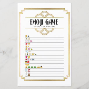 Papier Jeux de Fête des mariées Guess Emoji Jeu Art Déco