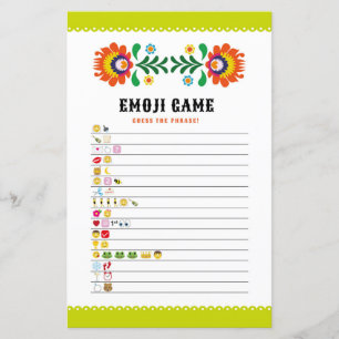 Papier Jeux de Fête des mariées Guess Game Fiesta Emoji