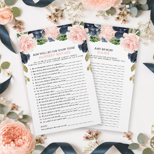 Papier Jeux de fête prénatale double face floraux rose ma