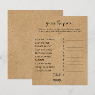 Papier Jeux de fête rustiques Jeu de devinette de prix