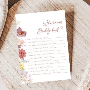 Papier Jeux de Fleurs Bébé Fleurit Douche Qui Connaît Pap