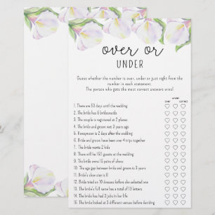 Papier Jeux de fleurs de Calla - Plus ou Moins Baby Showe