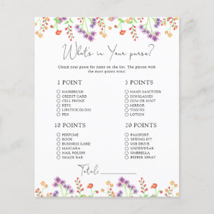 Papier Jeux de fleurs sauvages qu'est-ce qu'il y a dans v