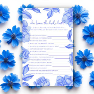 Papier Jeux de mariage floral : Qui connaît le mieux la m