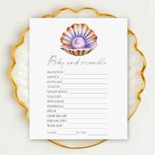 Papier Jeux de mots mêlés sur le thème de la coquille de