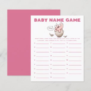 Papier Jeux de nom de bébé à la douche de thème dinosaure