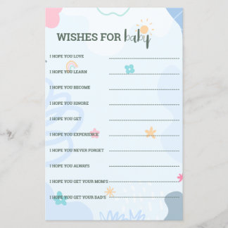 Papier Jeux de Prédiction pour une Baby Shower d'un Bébé 
