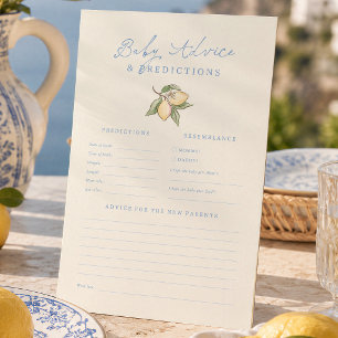 Papier Jeux de prédictions et conseils pour Baby Shower J