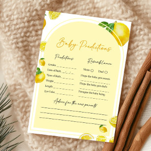 Papier Jeux de prédictions pour bébé Shower Citron Citrus