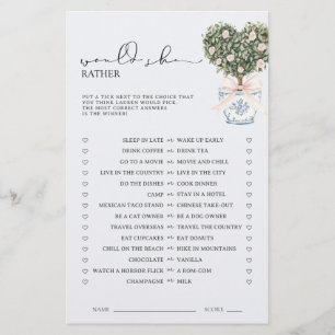 Papier Jeux de Salle de Bain Rose Chinoiserie 'Préférerai