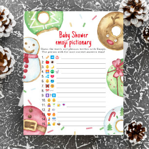 Papier Jeux d'images de cookies de Noël - Émoji bébé