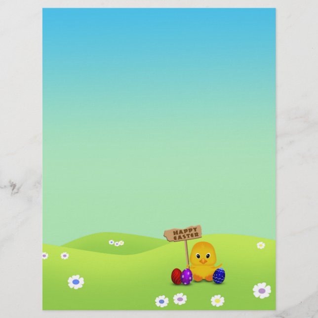 Papier Joli bébé de Pâques poussin (Devant)