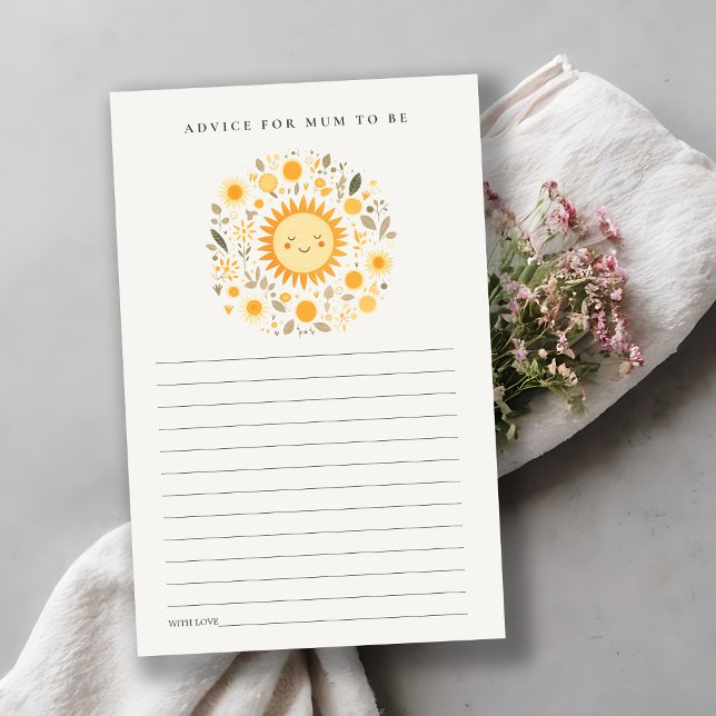 Papier Joli Boho Floral Soleil Conseils Pour Maman Baby s (Créateur téléchargé)