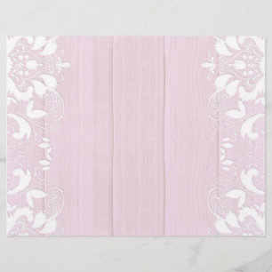 Papier Joli bois rose avec des bordures de dentelle Papie