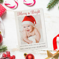 Joli Faire-part de naissance de Noël bébé