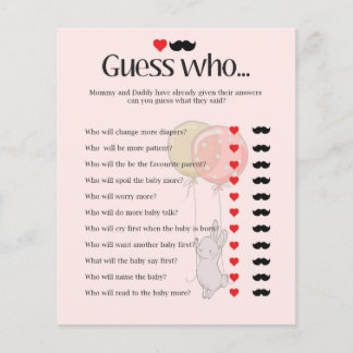 Papier Joli jeu de baby shower lapin