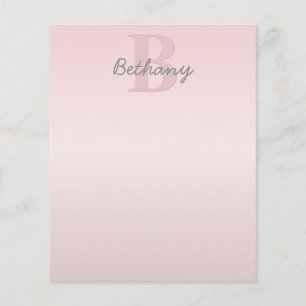 Papier Joli Monogramme rose personnalisable et votre nom 