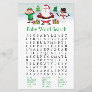 Papier Joli Père Noël Baby mot jeu de brouillage