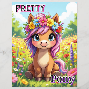 Papier Joli Pony Belle caricature de l'art de la pépini