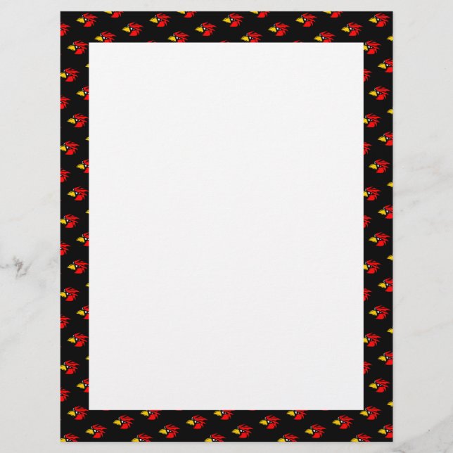 Papier Joli visage d'oiseau pixellisé (Devant)