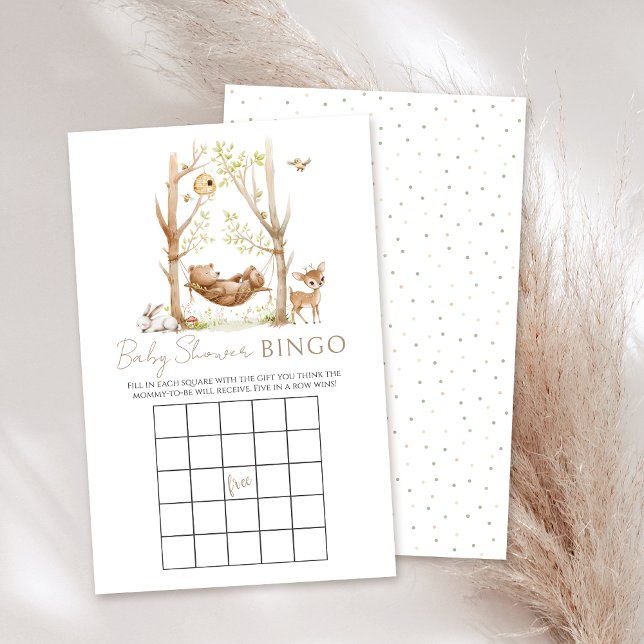Papier Joli Woodland Baby Boy Douche Bingo Jeu (Créateur téléchargé)