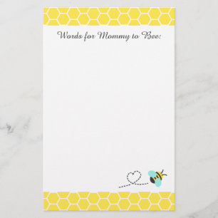Papier Jolie abeille, mots pour maman