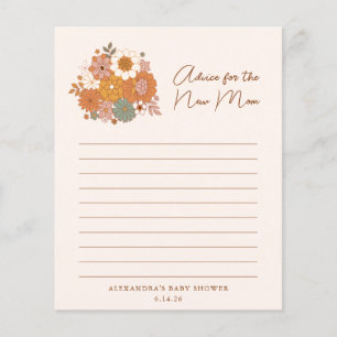 Papier Jolie Bohème Rétro Floral Baby Shower Conseil Mama