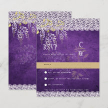Jolie Dentelle Moderne Wisteria Violet RSVP de Mar
