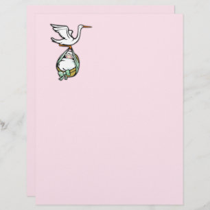 Papier Jolie fille de bébé rose