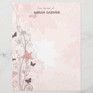Papier Jolie Fleurs De Printemps Whimsical Écriture Stati