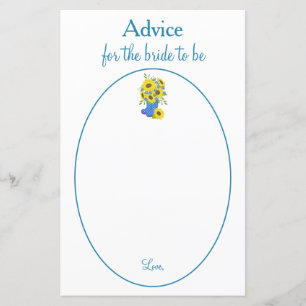 Papier Jolie Mariée de tournesol pour être conseil