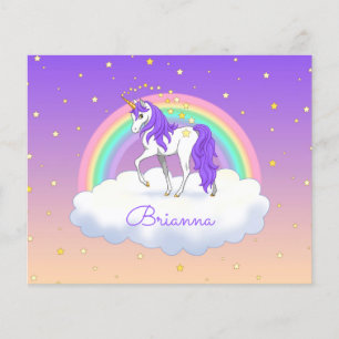 Papier Jolie Purple Sweet Dreams Rainbow Unicorn