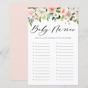 Papier Jolies Fleurs Nom Baby Alphabet Douche Jeu