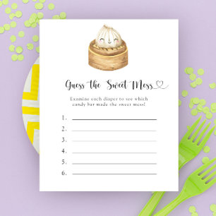 Papier Jouer baby shower Guess le jeu Sweet Mess