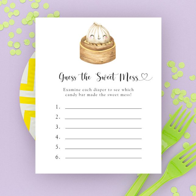Papier Jouer baby shower Guess le jeu Sweet Mess (Créateur téléchargé)