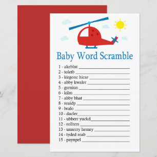 Papier Jouet hélicoptère Baby jeu de bousculade mot