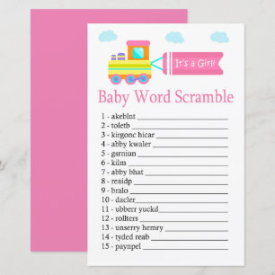 Papier Jouet Train Baby jeu de mots scramble