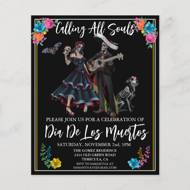 Papier Jour de la Fiesta des morts (Devant)