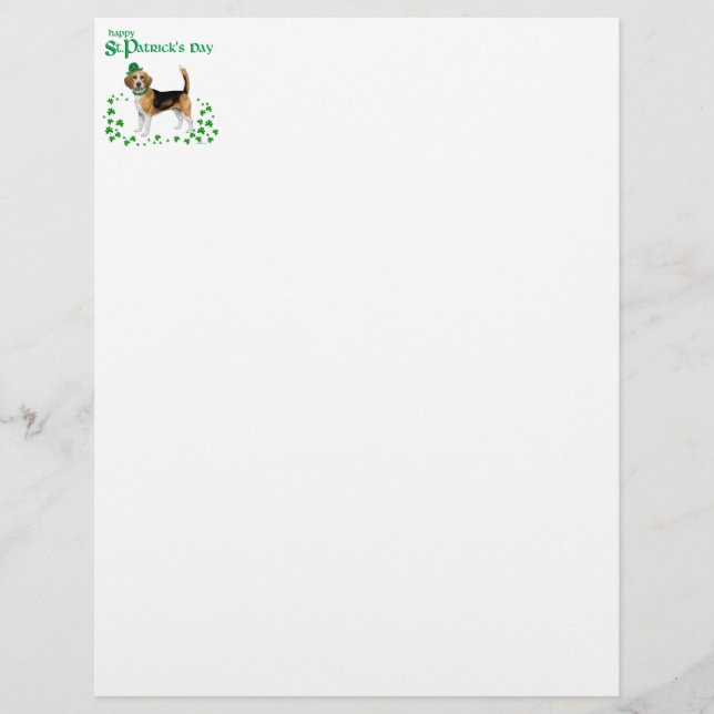 Papier Jour de la Saint Patrick beagle (Devant)