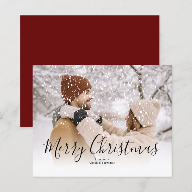 Papier Jour de Noël de la couverture de neige du budget (Devant / Derrière)