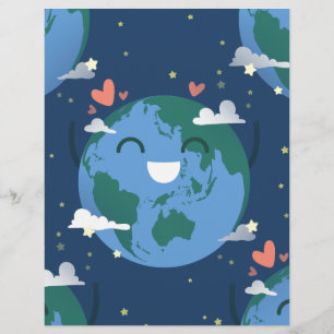 Papier jour des terres mignon