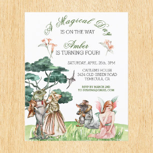 Papier Jour magique Thumbelina FairyTale Invitation