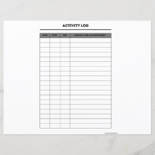 Papier Journal d'activité imprimable