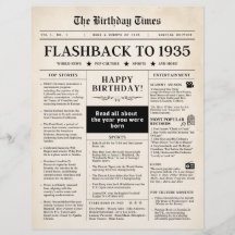Journal de naissance 1935 Sépia