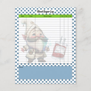 Papier Journal de sucre de sang Gnome du médecin mignon