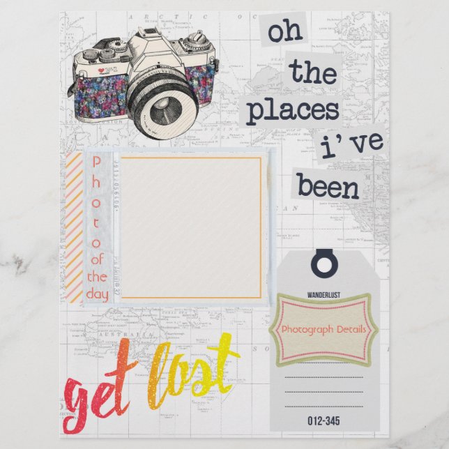 Papier Journal De Voyage "Photo Du Jour" HorizontalPage (Devant)