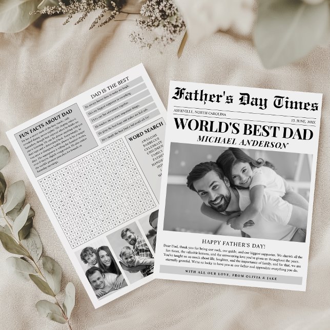 Papier Journal Unique Fun Photo Happy Fête des pères (Créateur téléchargé)