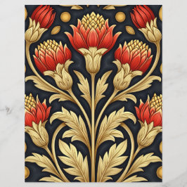 Papier Journaux Scrapbook Fleurs Vintage Art Nouveau