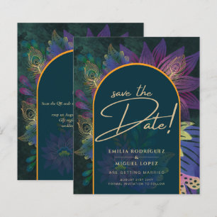 Papier Joyau Peacock Tones Vert Bleu Mariage